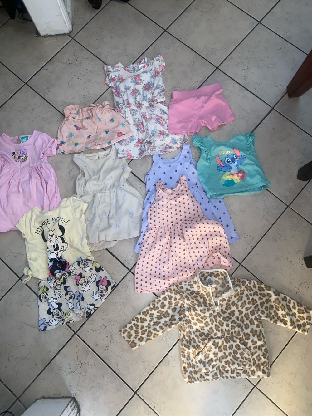 Disney Minnie Mouse & Assorted Kids Dresses - Pink, Purple, Blue, Cream bundle 2